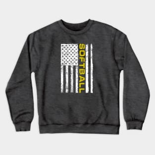 Softball flag Crewneck Sweatshirt